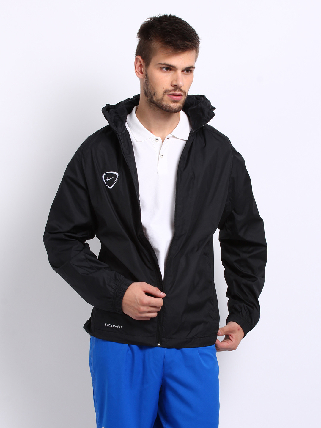 Buy Nike Men Black Academy Rain Jacket Jackets for Men 155433 Myntra