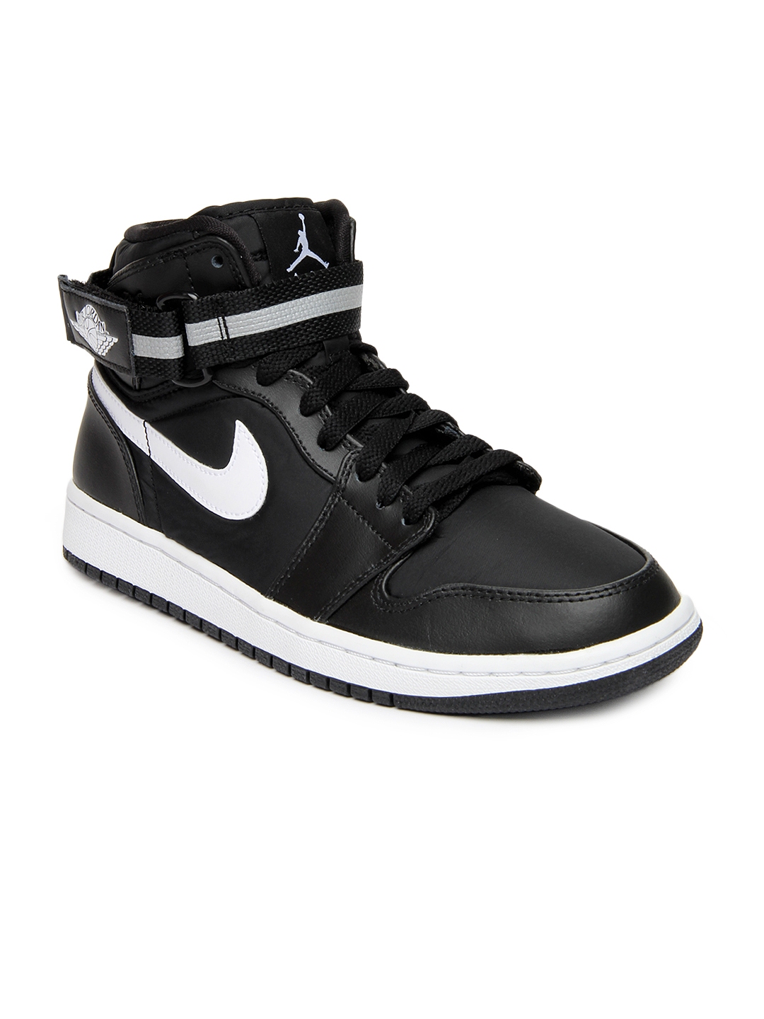 Buy Nike Men Black Air Jordan 1 High Strap Basketball Shoes - Sports ...