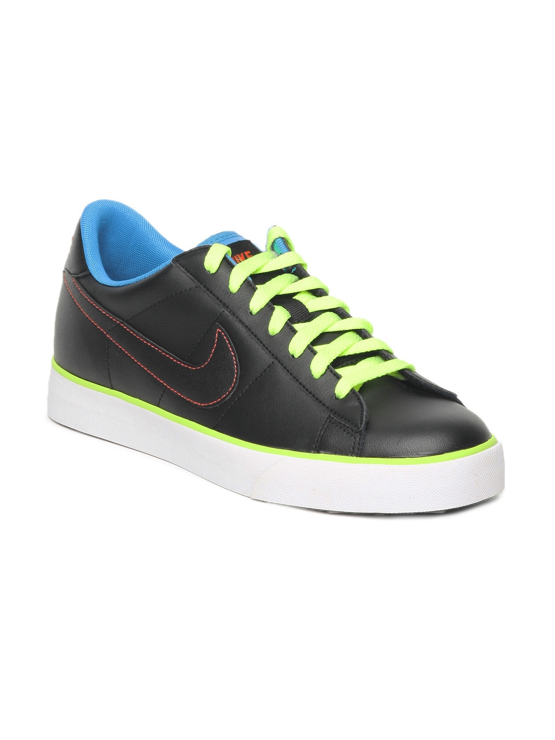 mens nike black leather shoes