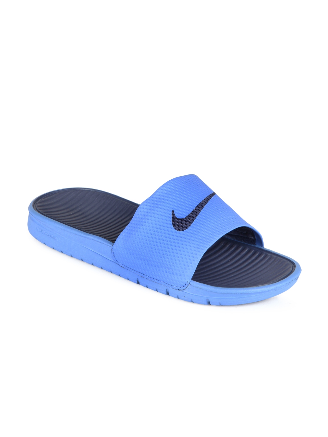 Buy Nike Men Blue Benassi Solarsoft Slide Flip Flops - Flip Flops for ...