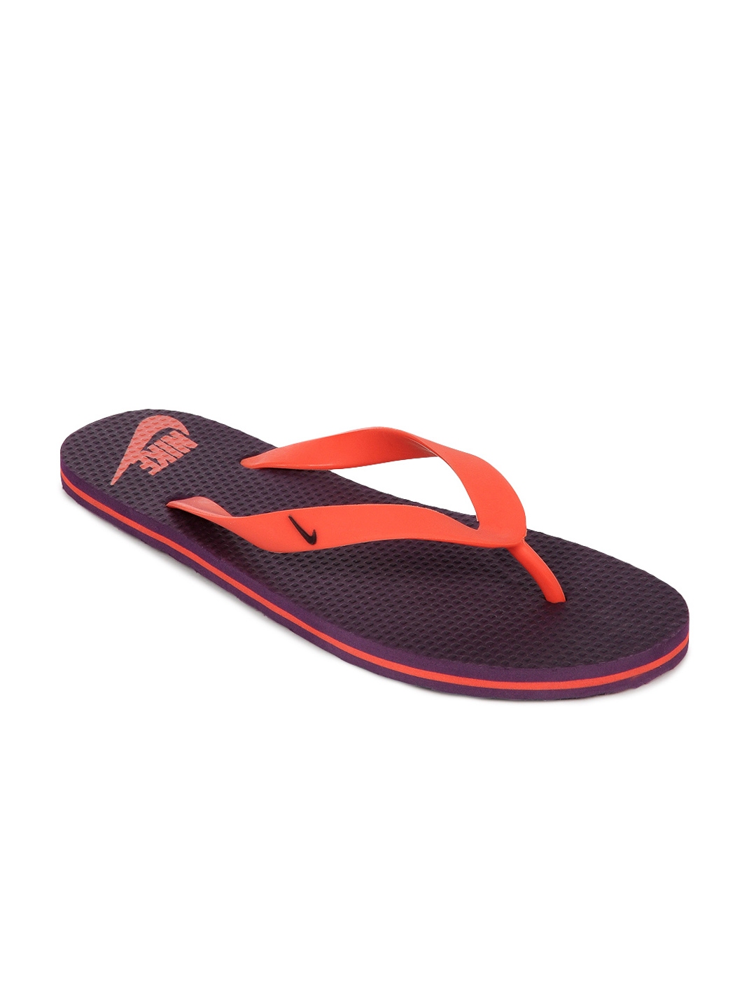 nike flip flops red and black
