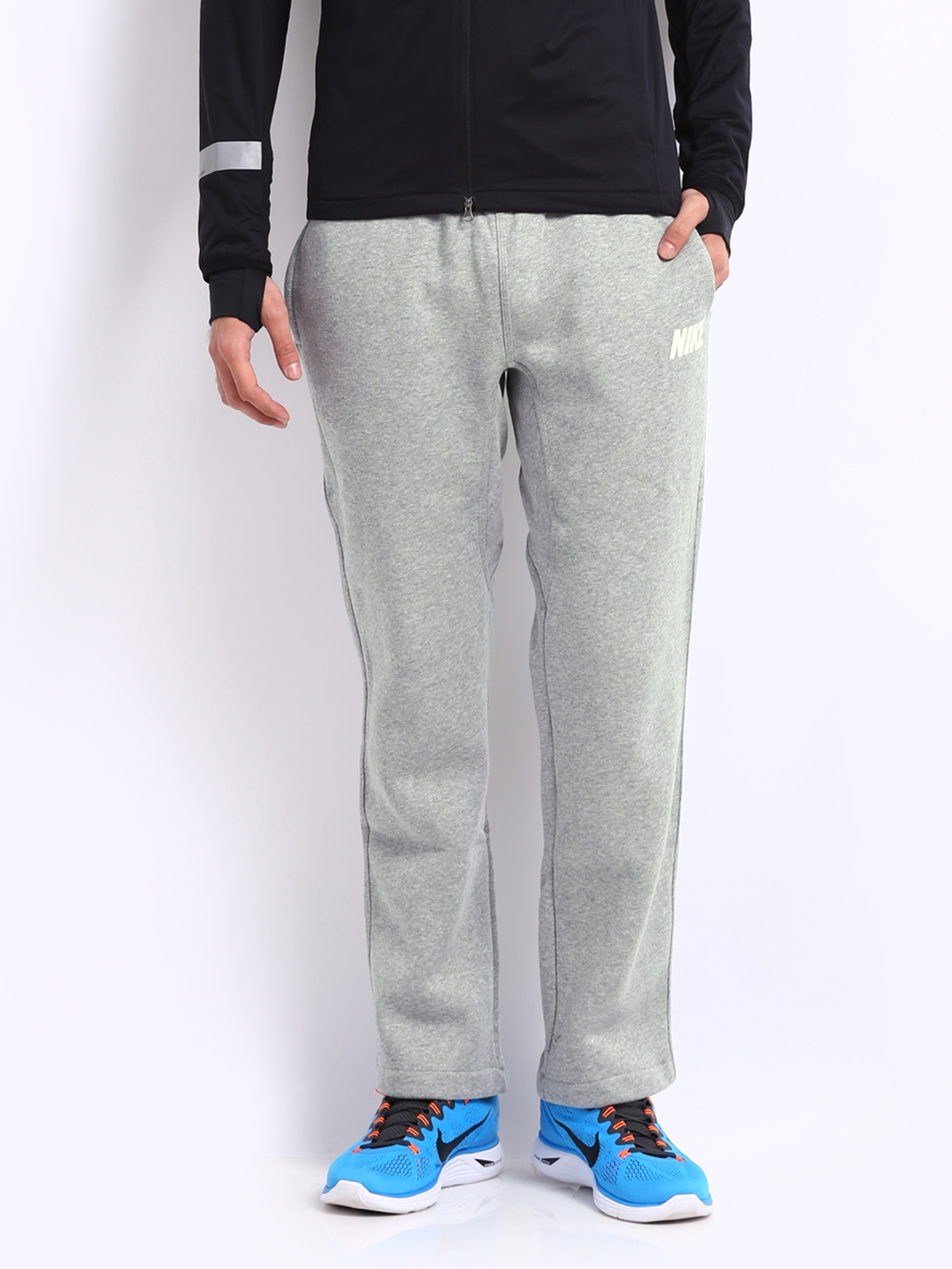 Buy Nike Men Grey Melange Club Oh Track Pants Track