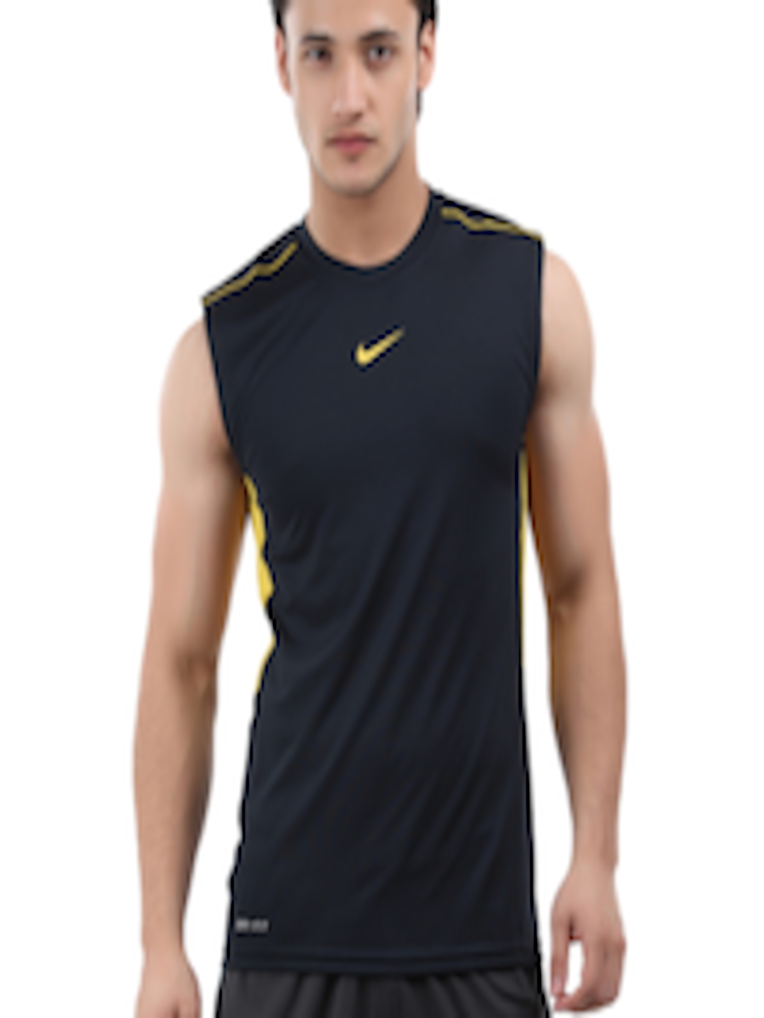Buy Nike Men Navy & Yellow Legacy Sleeveless T Shirt - Tshirts for Men ...
