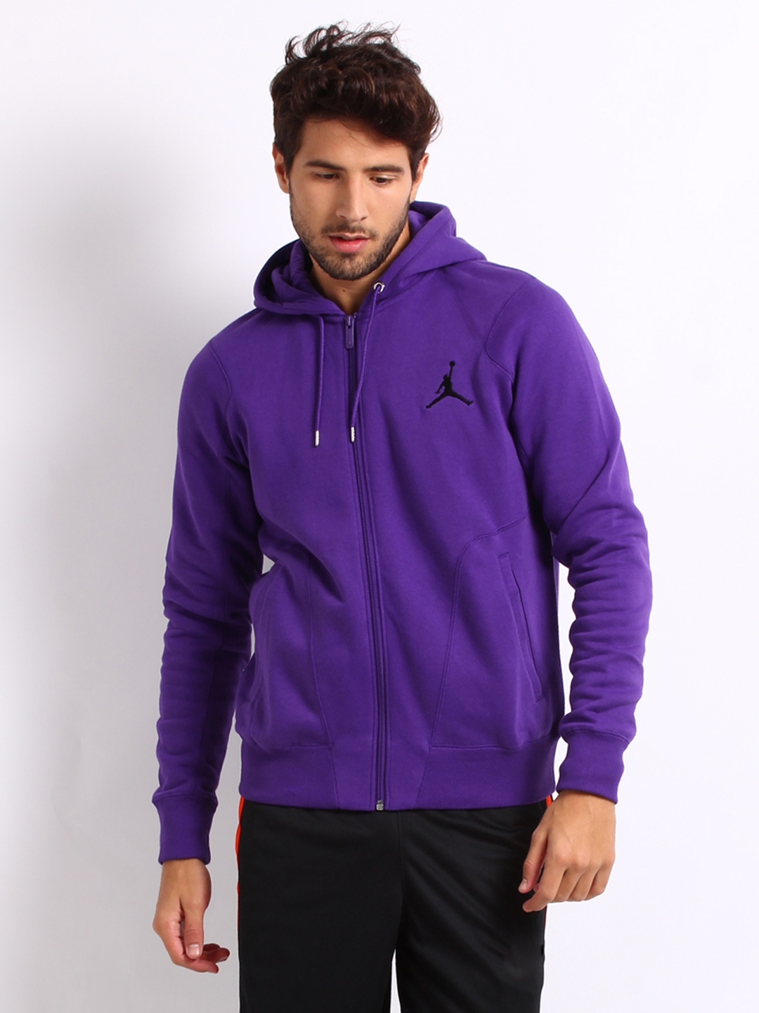 Buy Nike Men Purple Hooded Sweatshirt Sweatshirts for