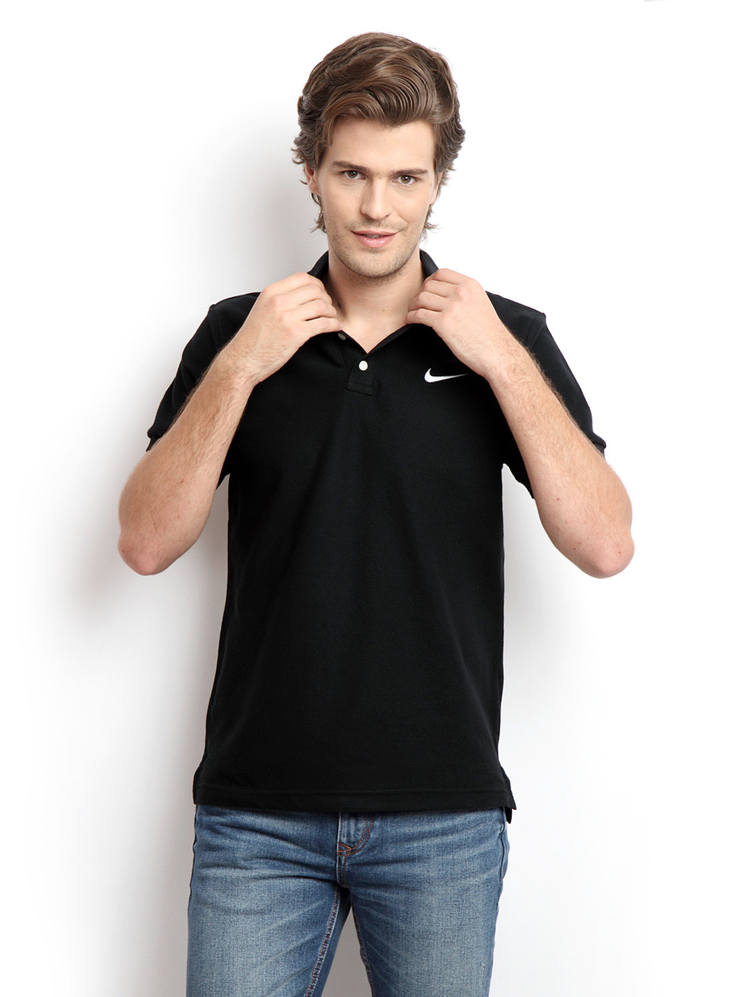 mens black nike polo shirts