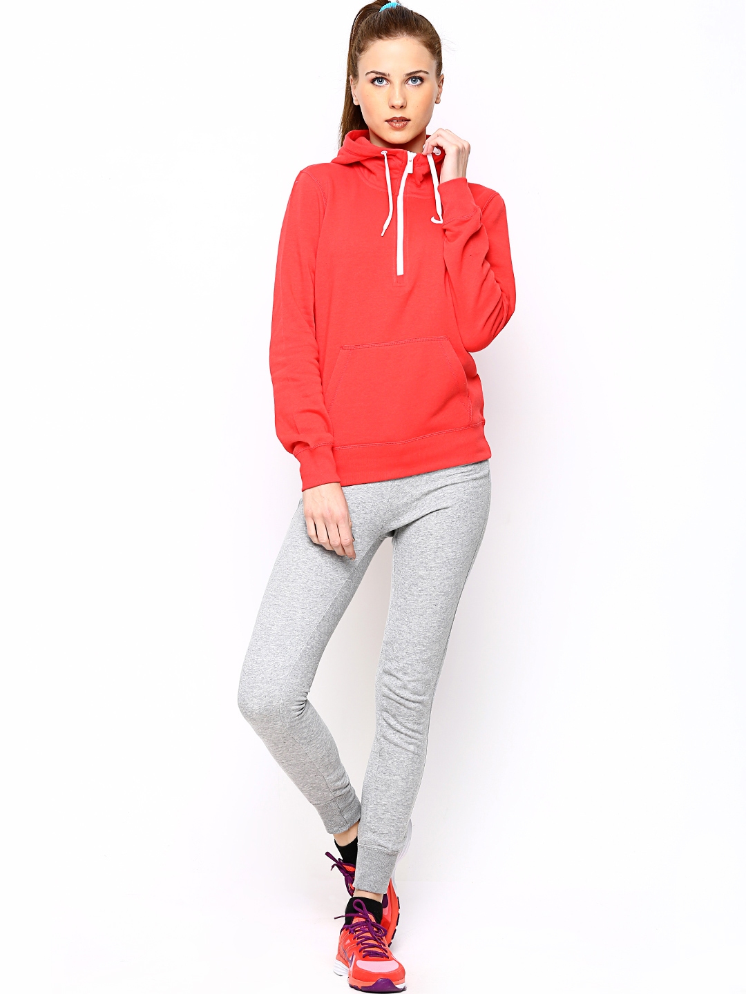 orange nike tracksuit womens