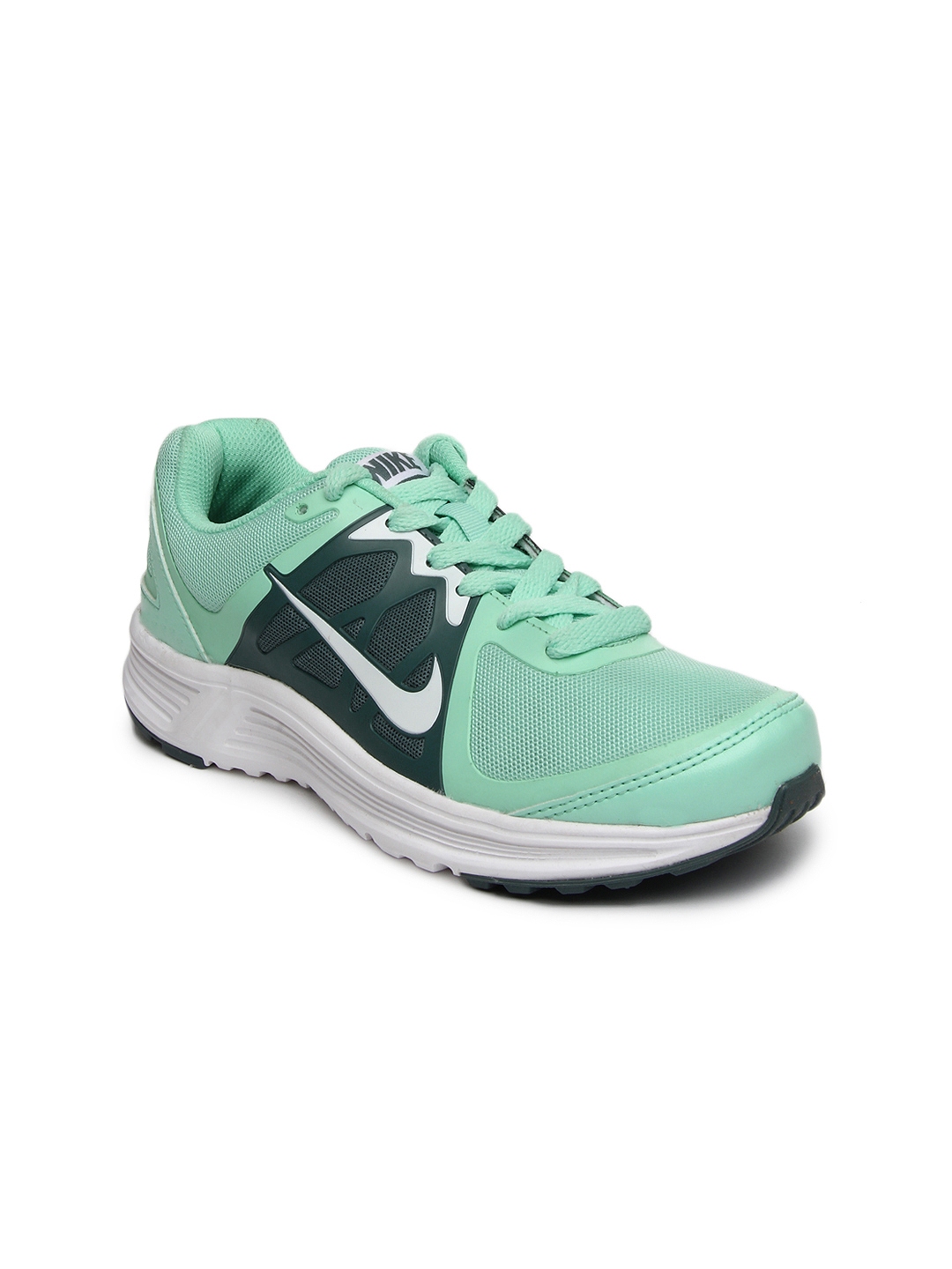 nike light green running shoes