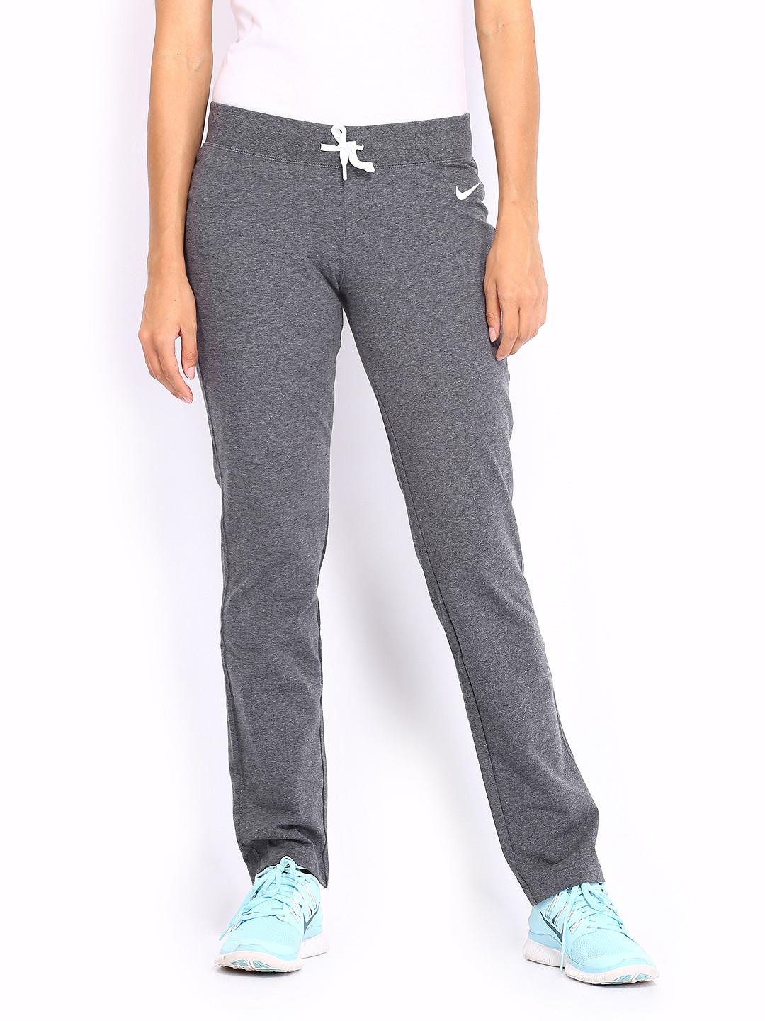 Buy Nike Grey Melange Jersey NSW Track Pants Track Pants for Women 354689 Myntra