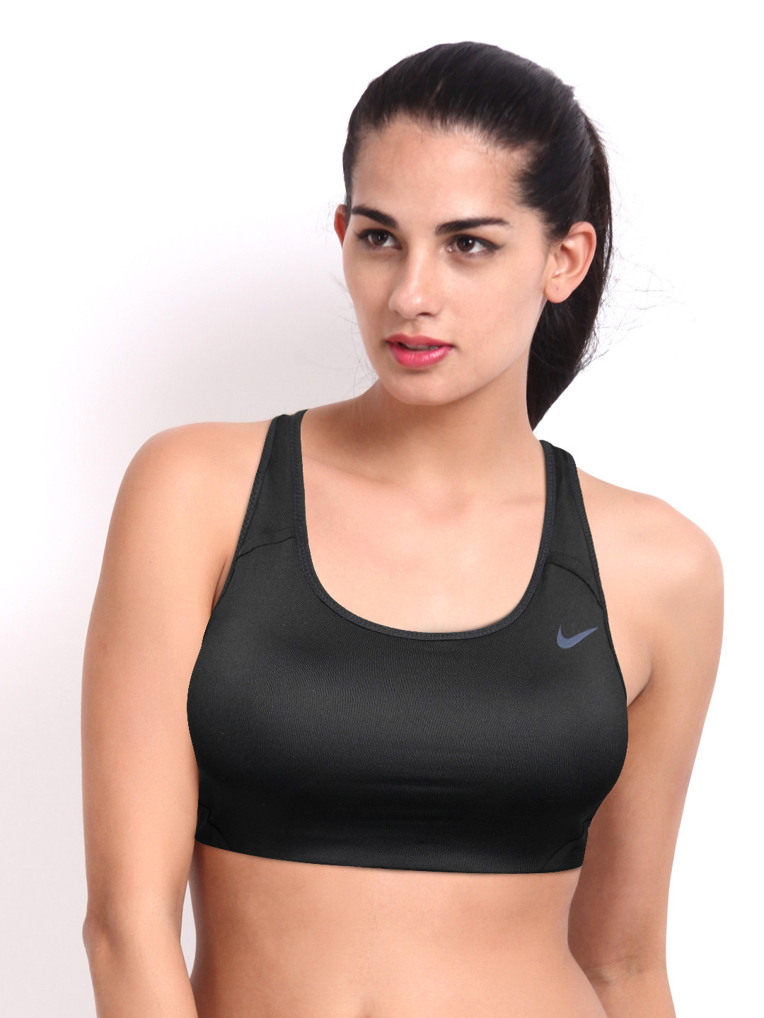 womens black nike sports bra