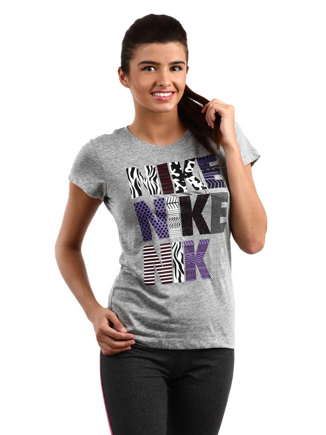 womens grey nike t shirt