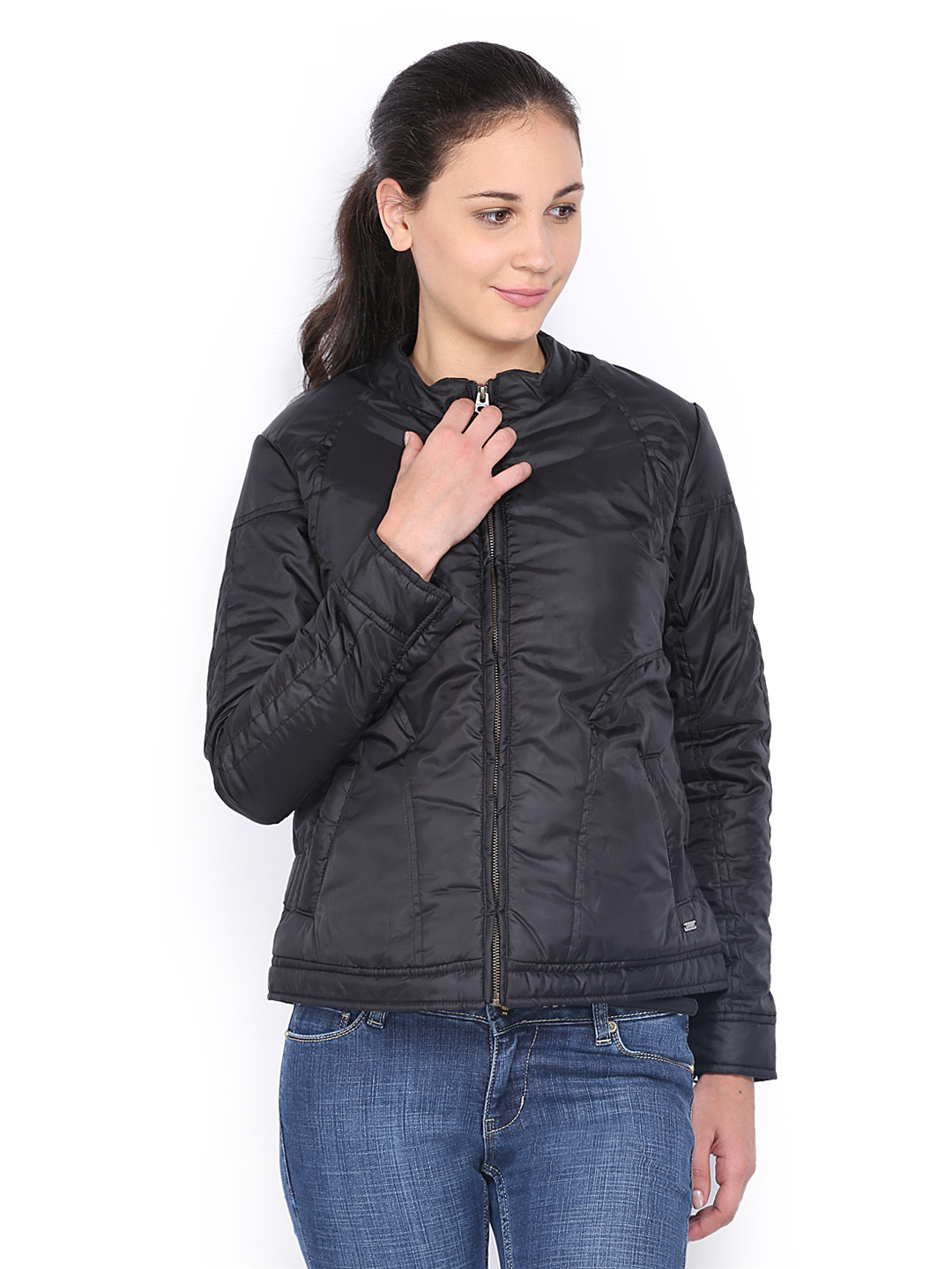 Buy Numero Uno Women Black Padded Jacket Jackets for Women 442487