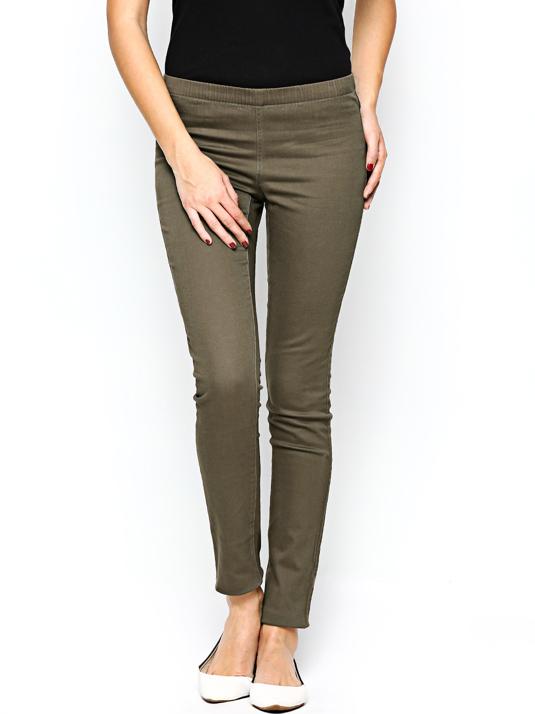 Buy ONLY Women Brown Treggings Jeggings for Women 500556 Myntra
