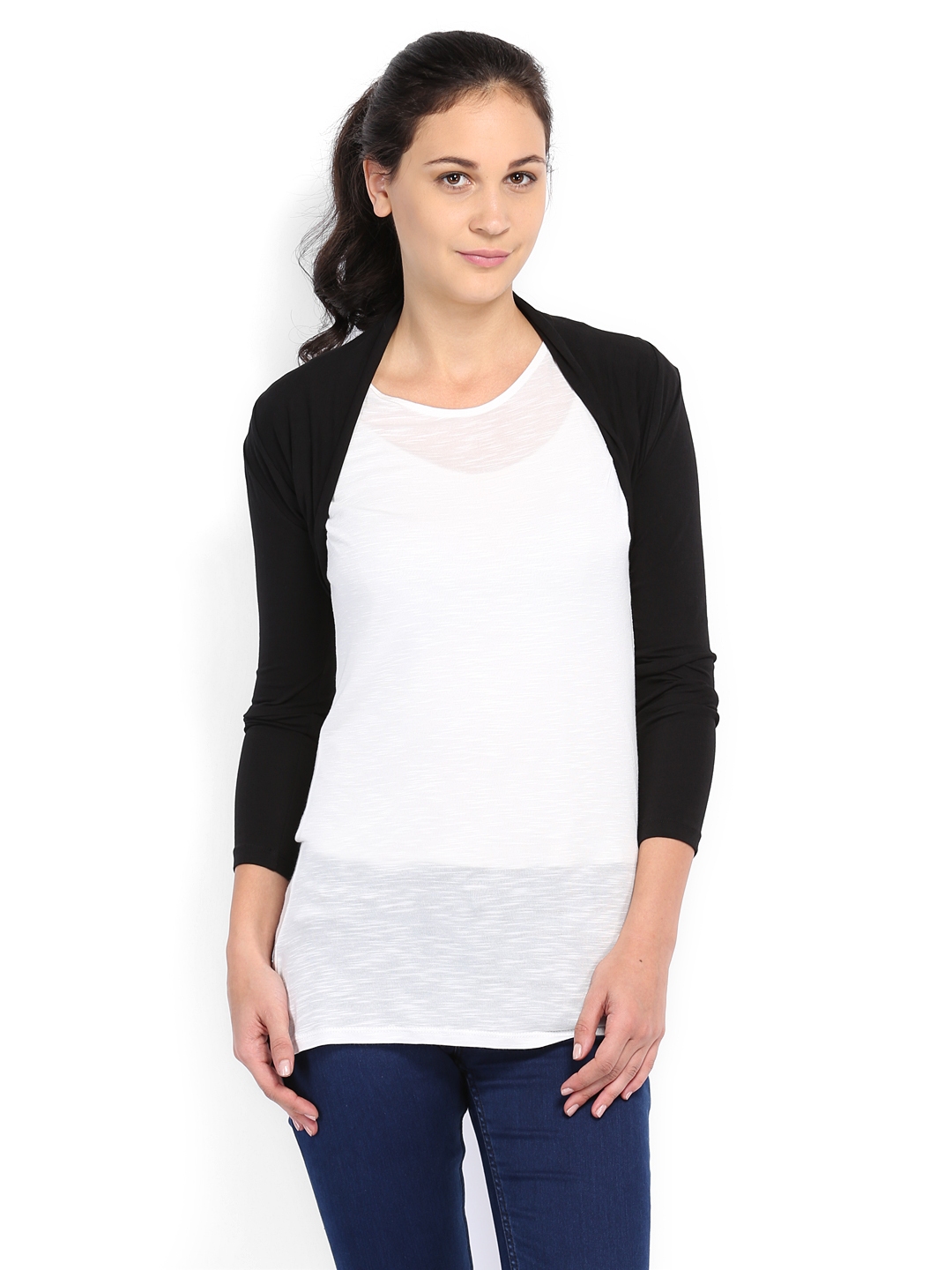 black woolen shrug