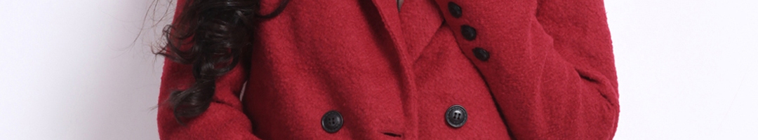 Buy ONLY Women Red Wool Blend Coat - Coats for Women 213366 | Myntra