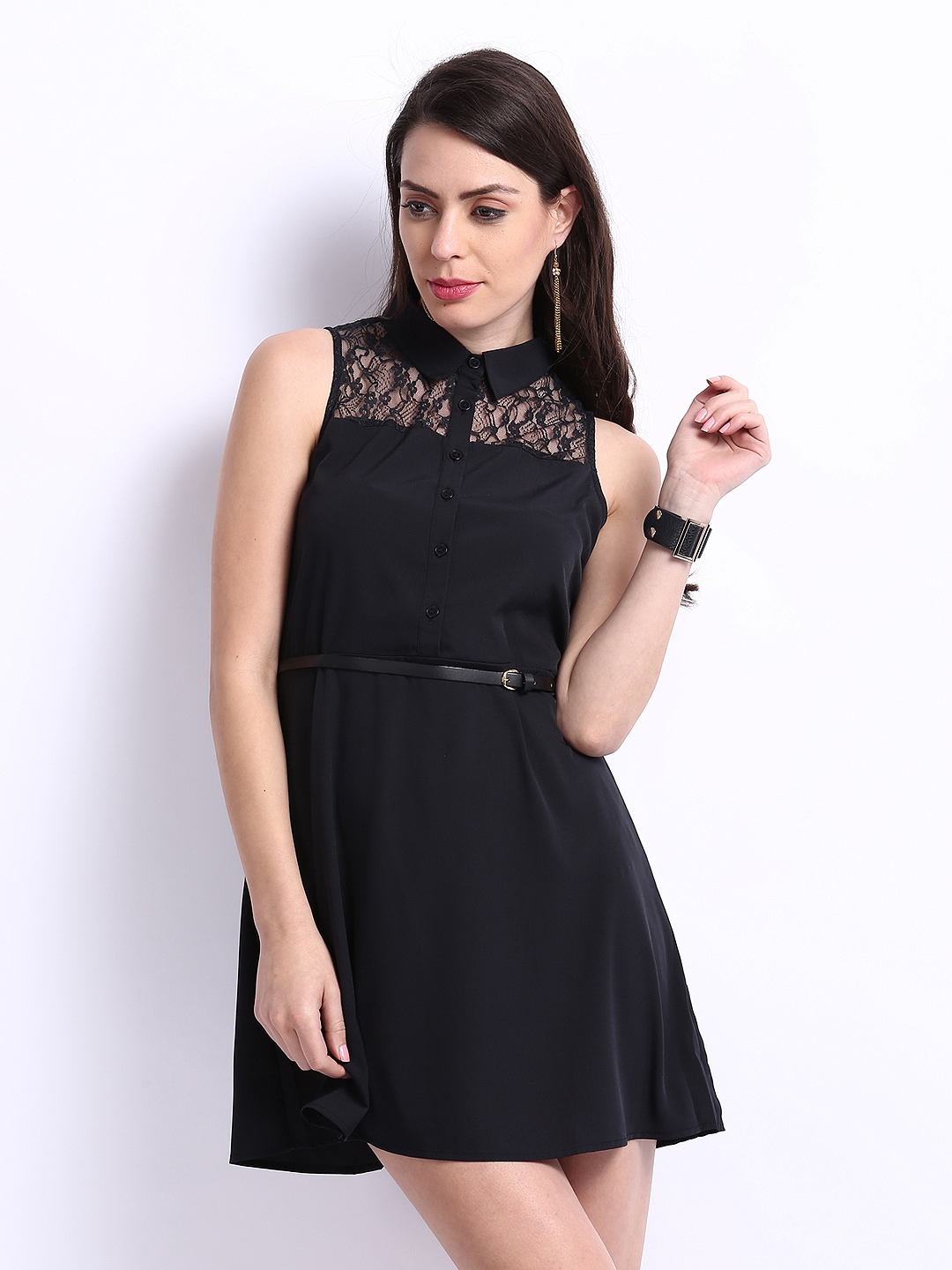 Buy ONLY Black Fit & Flare Semiformal Dress - Dresses for Women 243066 ...