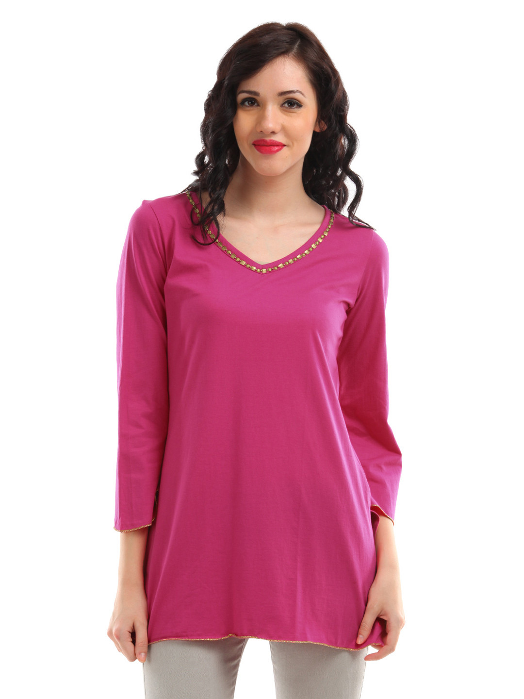 Buy Omra Women Fuschia Pink Top Tops for Women 99165 Myntra