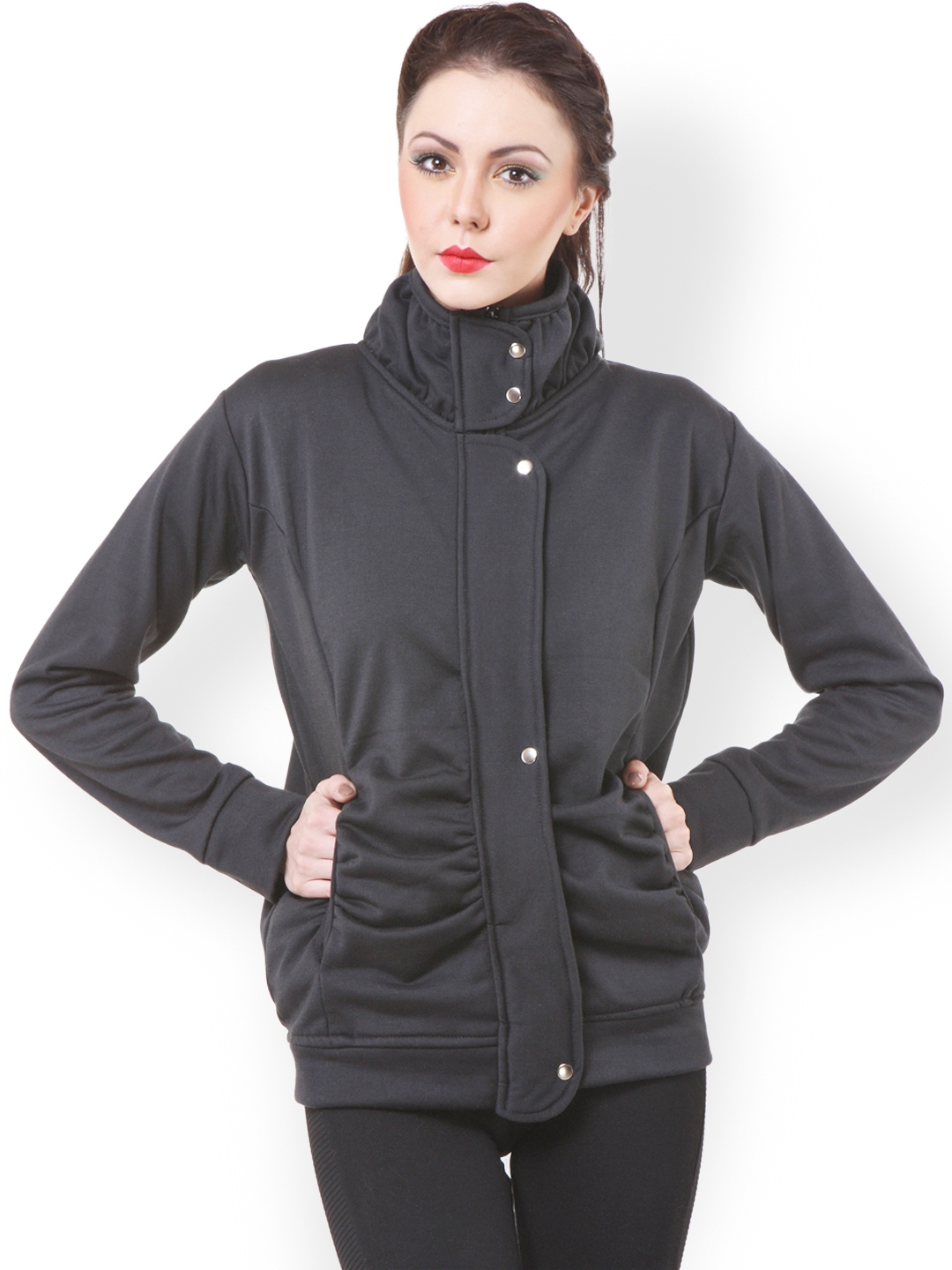 Buy PURYS Women Black Jacket - Jackets for Women 592010 | Myntra