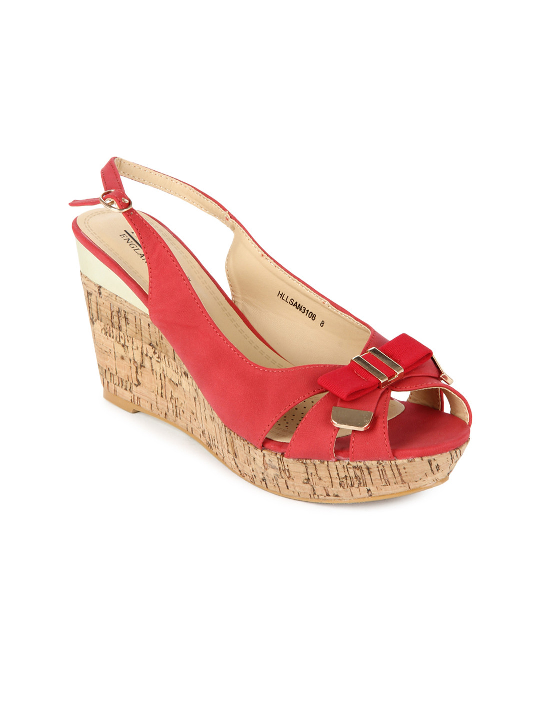 Buy Pavers England Women Red Wedges Heels for Women 150832 Myntra