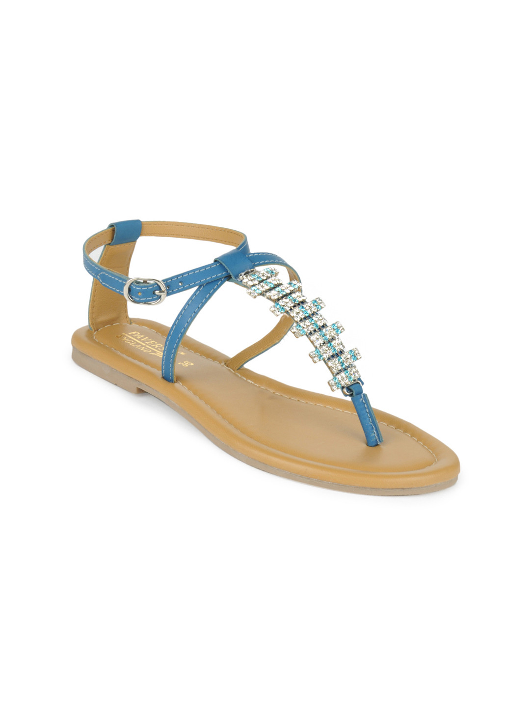 Buy Pavers England Women Blue Sandals Flats for Women 152674 Myntra