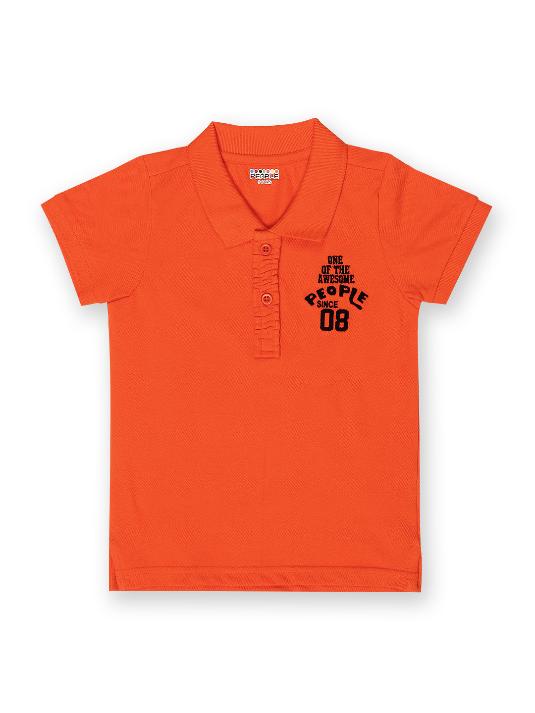 Buy People Essentials Boys Orange Polo Pure Cotton T Shirt Tshirts