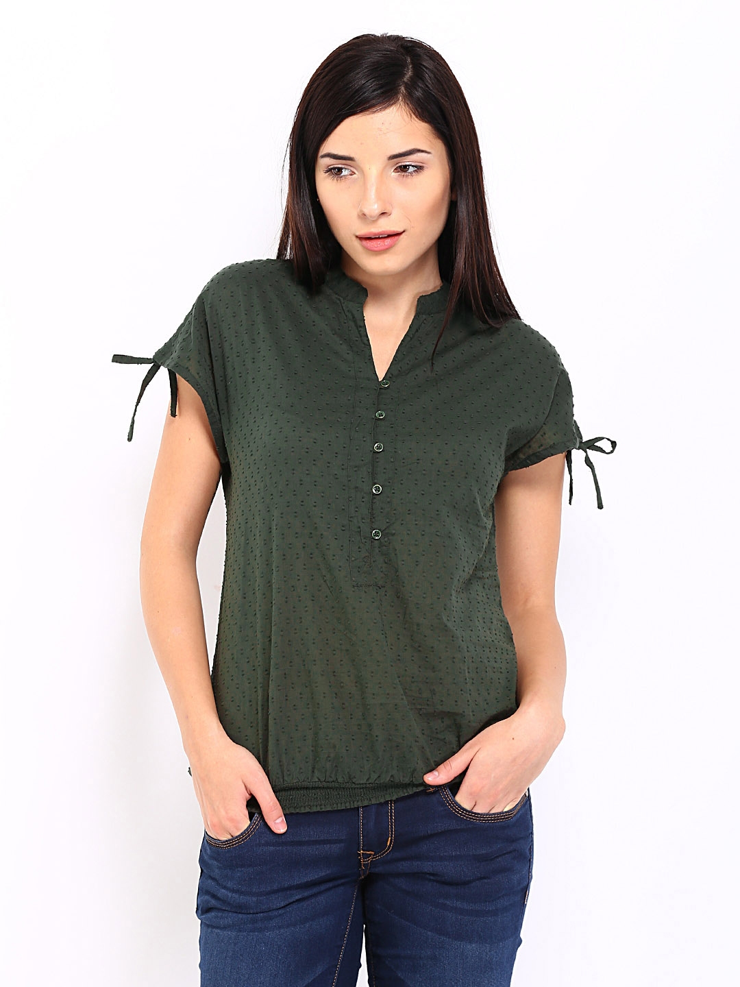 olive green tops womens