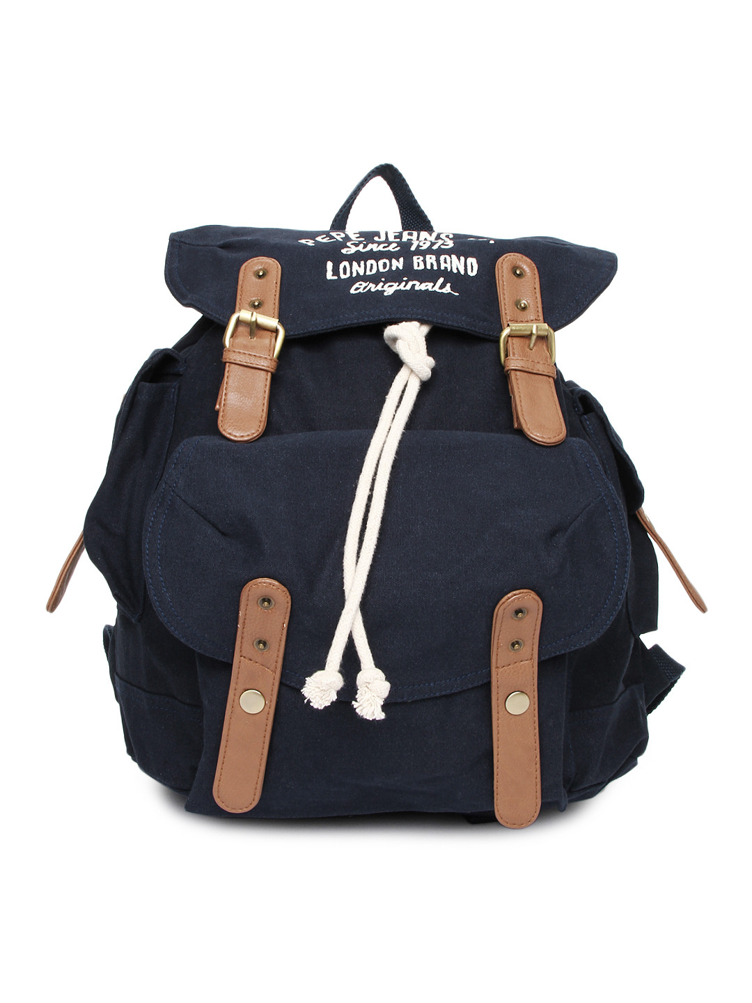 Buy Pepe Jeans Men Navy Blue Rugged Backpack Backpacks for Men 318695