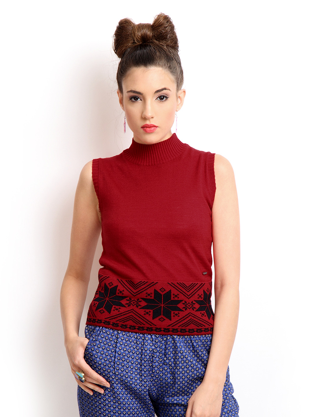 Buy Pepe Jeans Women Red Sweater Vest Sweaters for Women 174481 Myntra