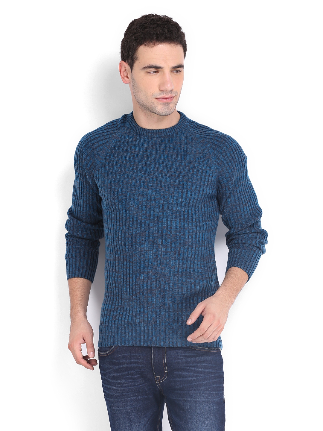 Buy Peter England Men Blue Woollen Sweater - Sweaters for Men 533622 ...