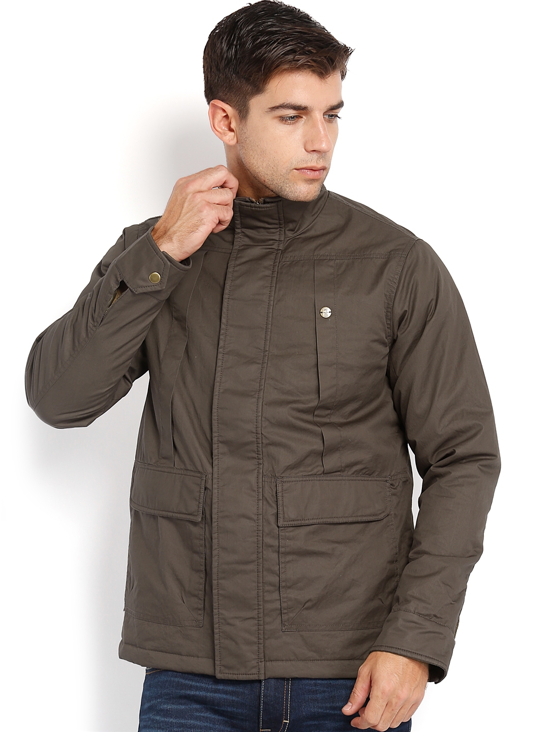 Buy Peter England Men Brown Padded Jacket - Jackets for Men 606870 | Myntra