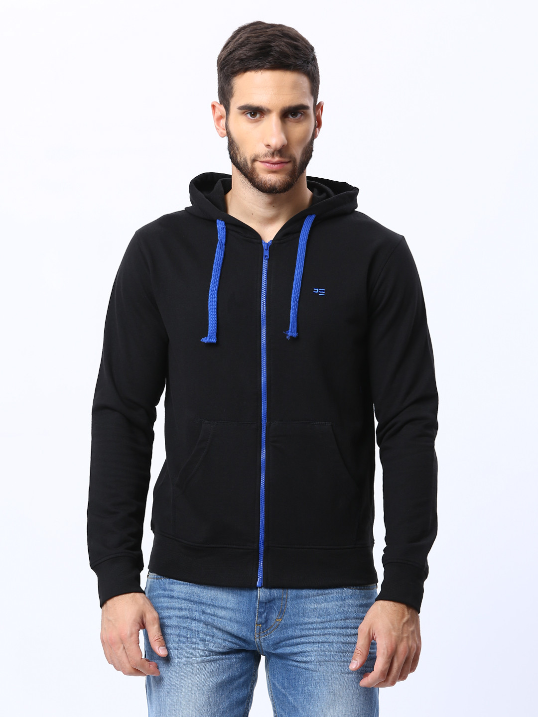 Peter england black sweatshirt clearance
