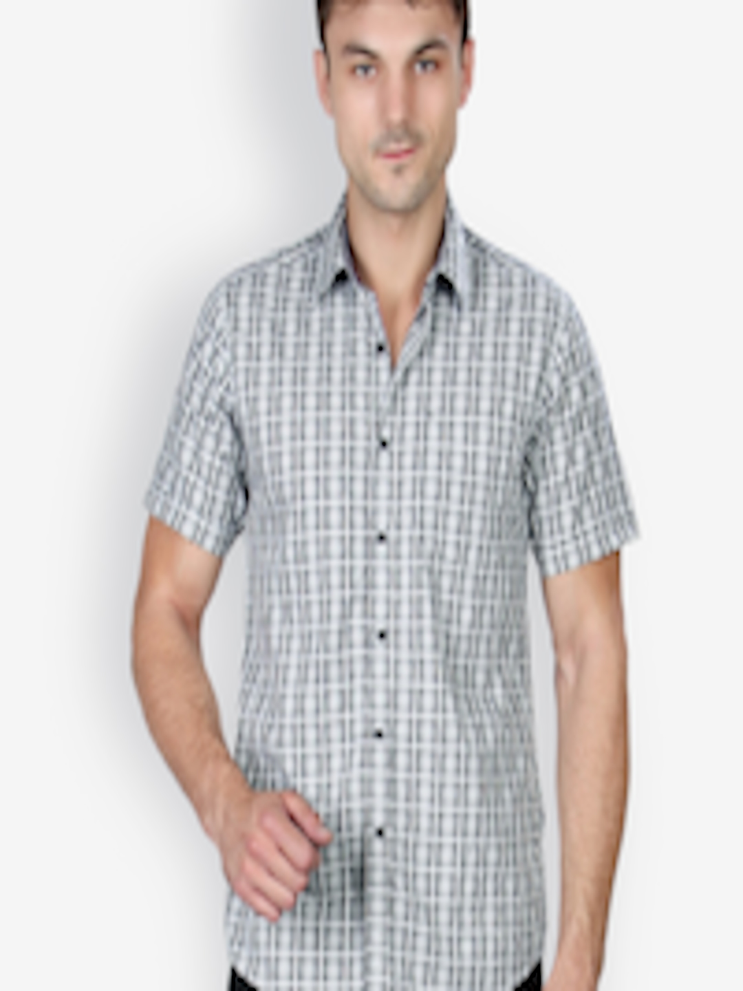 Buy Platinum League Men Grey Checked Shirt - Shirts for Men 322519 | Myntra