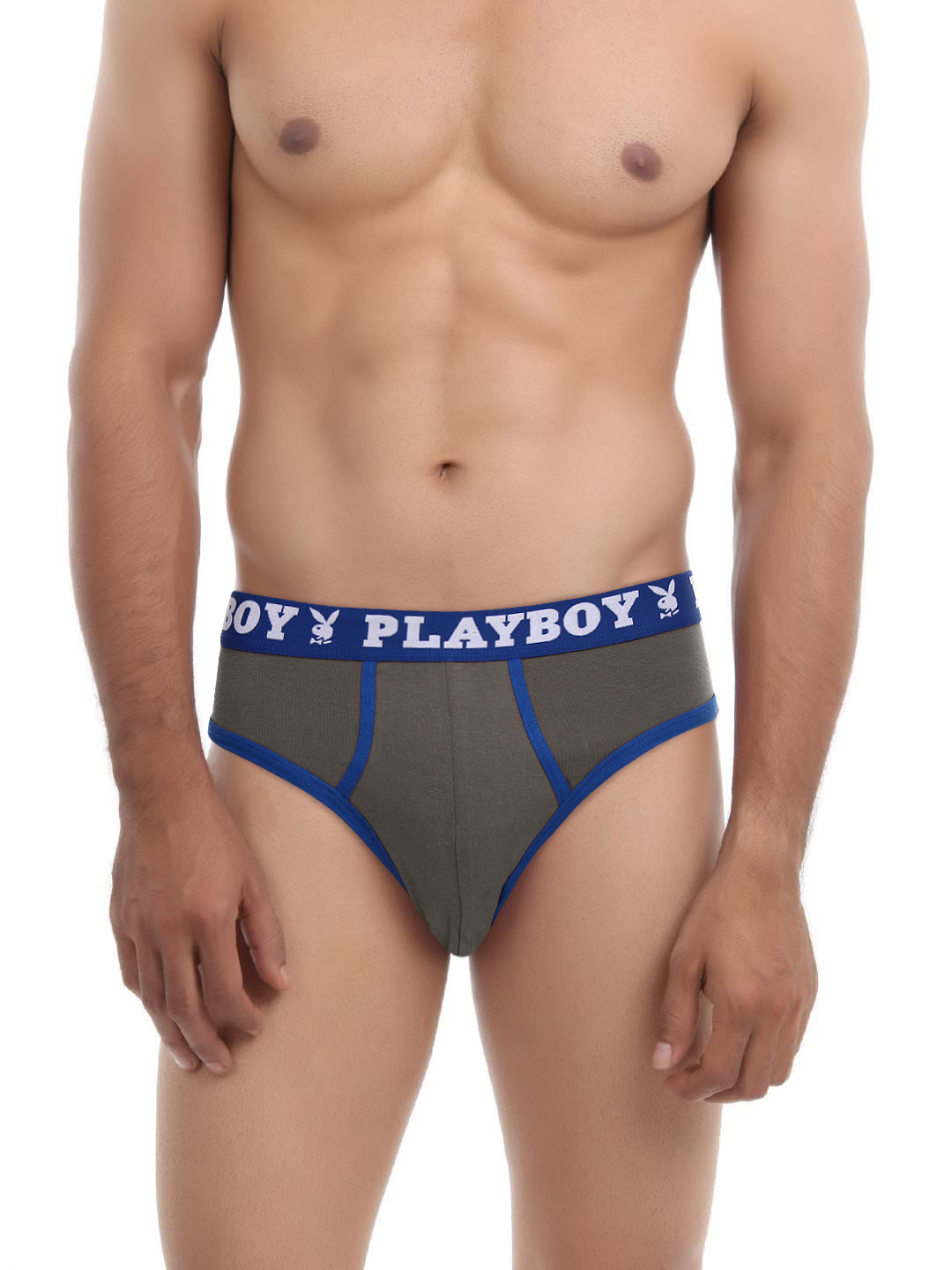 Buy Playboy Men Grey Knockout Briefs UF36 - Briefs for Men ...