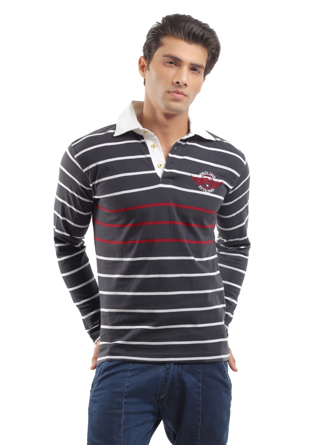 charcoal polo t shirt