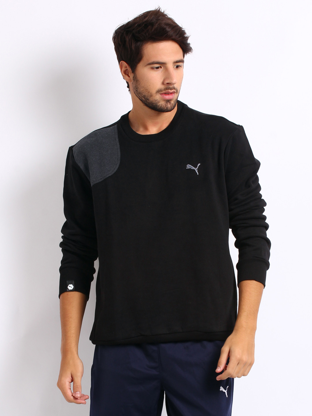 puma sweatshirt mens black
