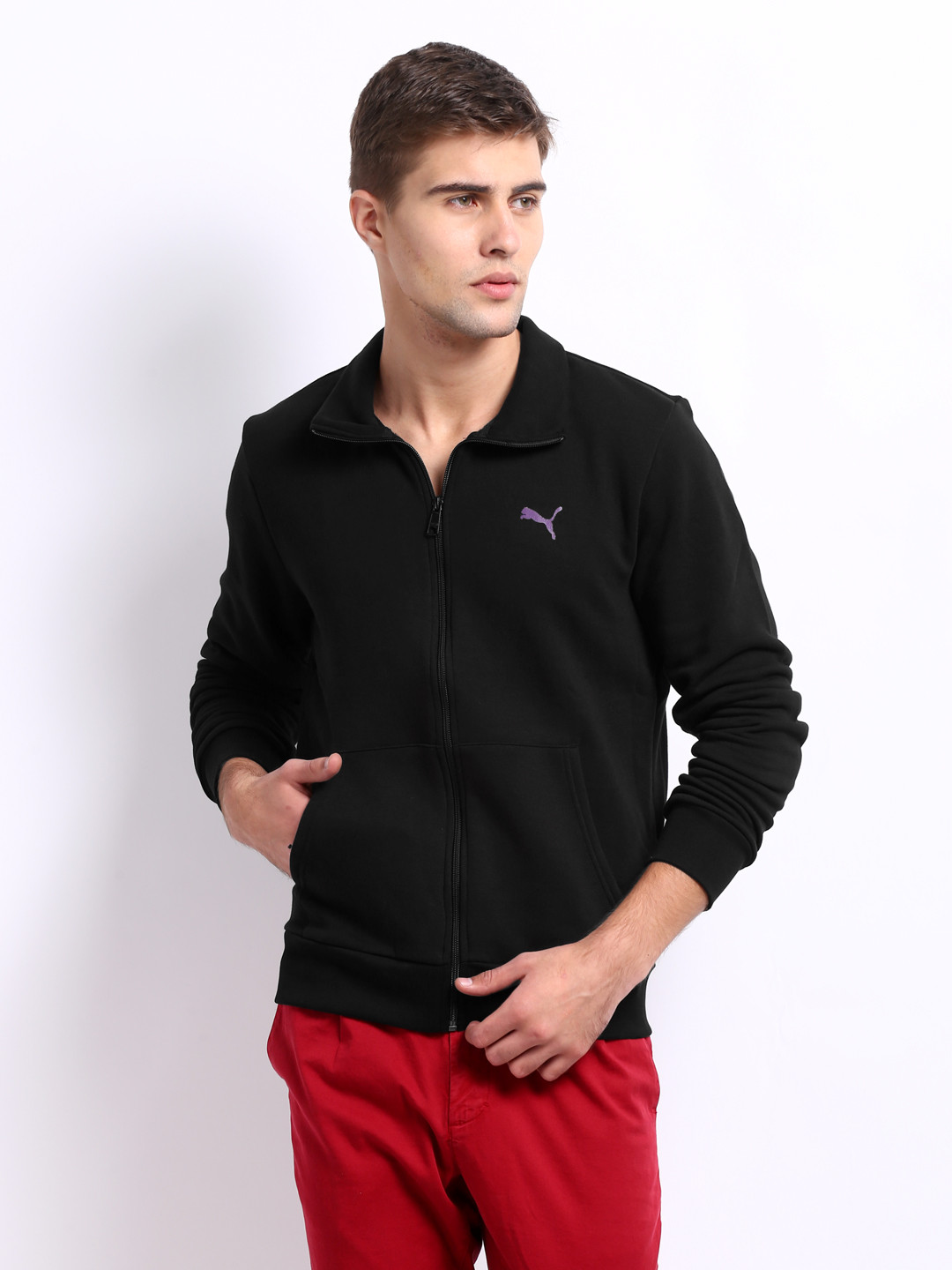 Puma black sweatshirt mens clearance