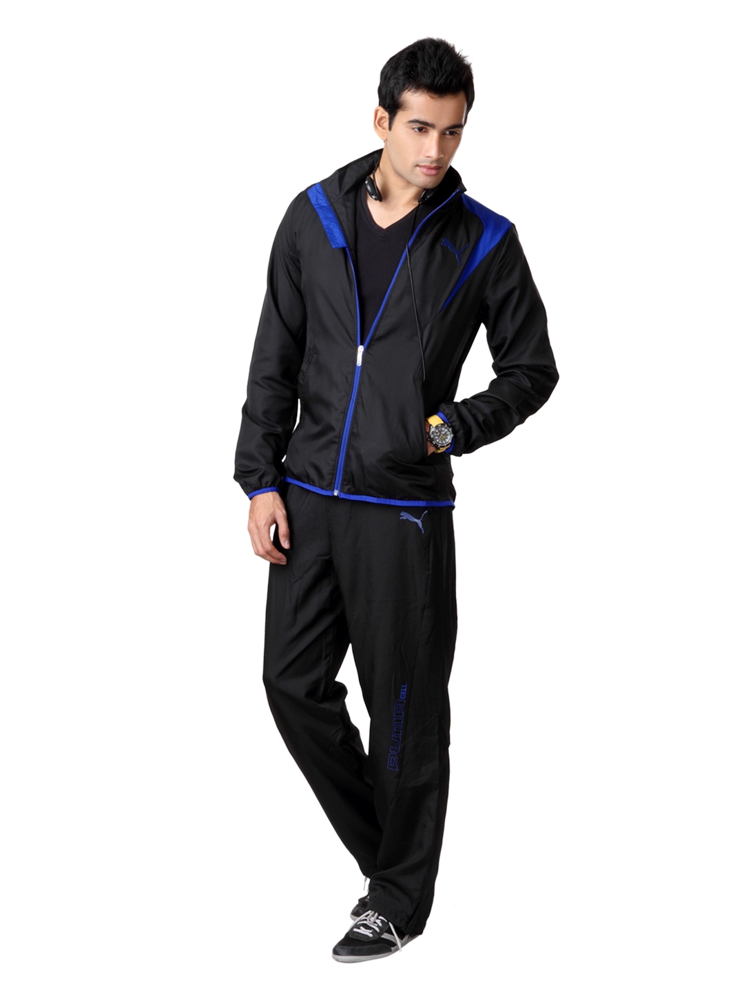 black and white puma tracksuit