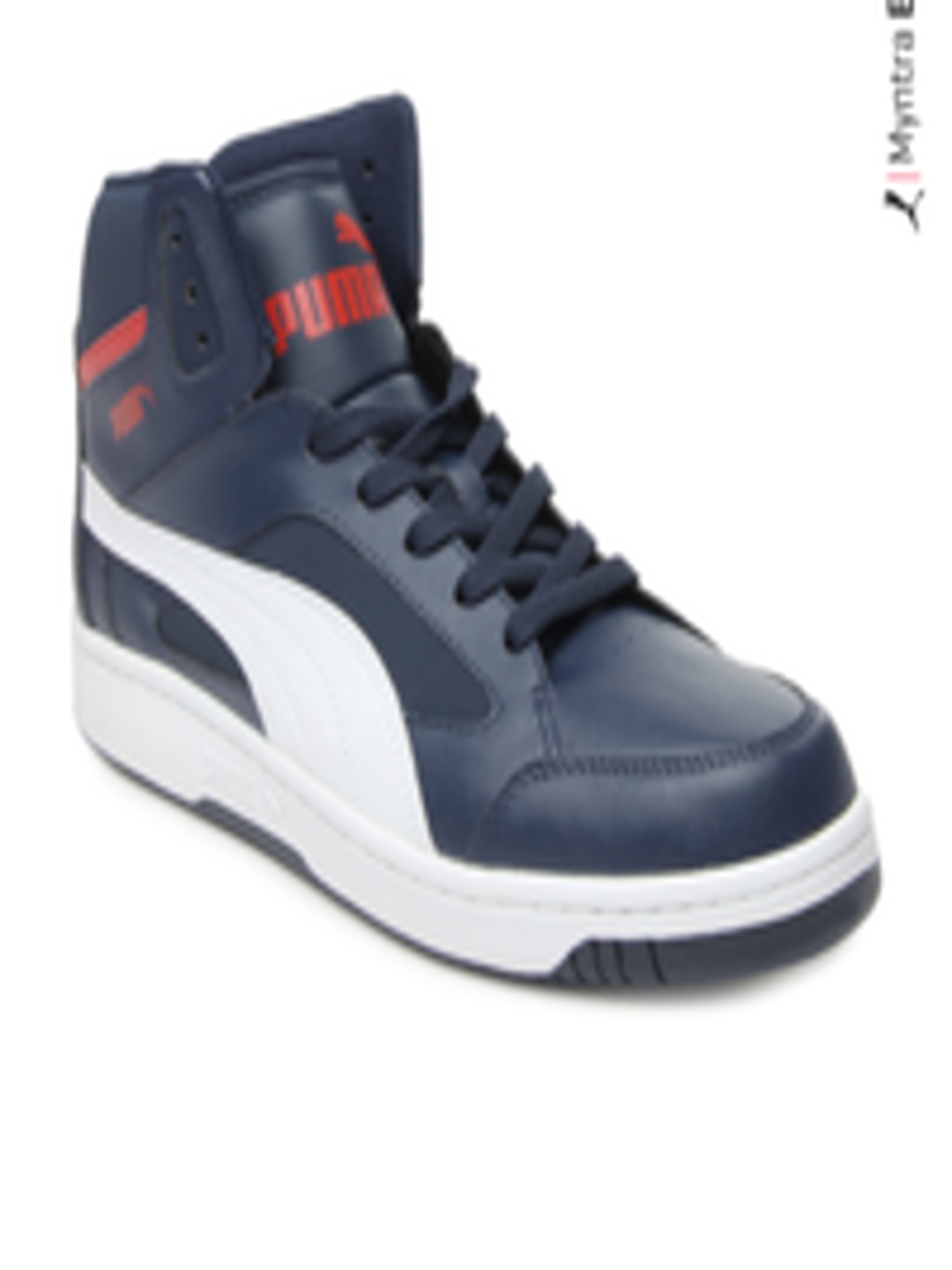 Buy Puma Men Blue Rebound V.2 Hi Basketball Shoes - Sports Shoes for ...