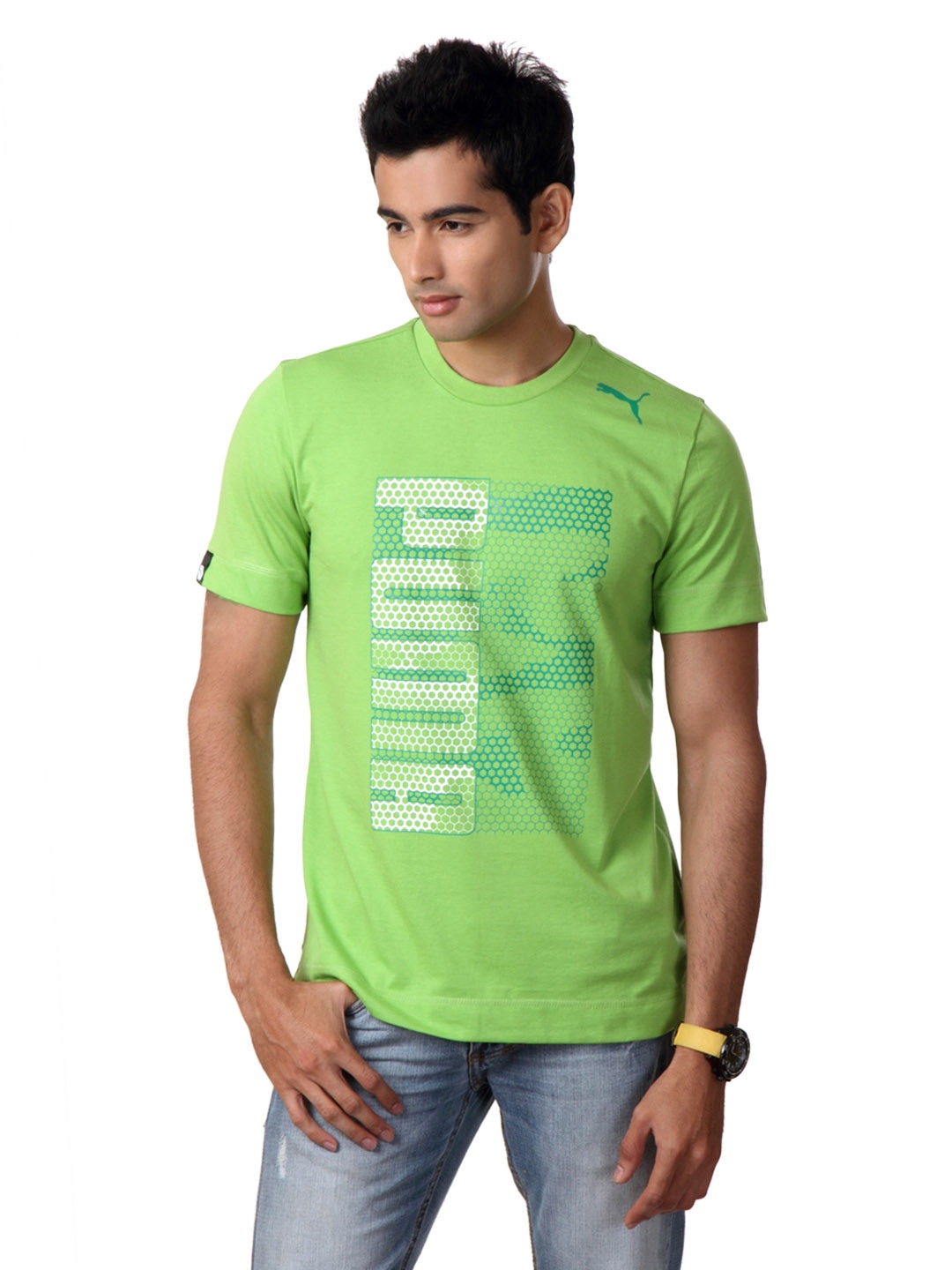 green puma shirt