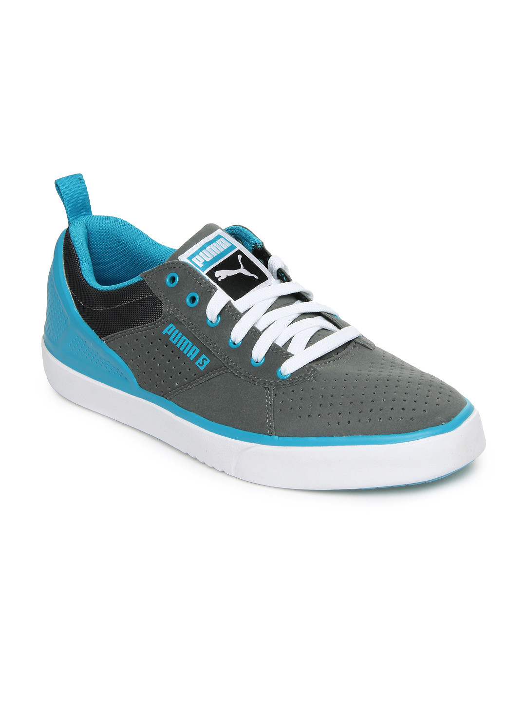 Buy Puma Men Grey &amp; Blue Zanthem S Lite Casual Shoes