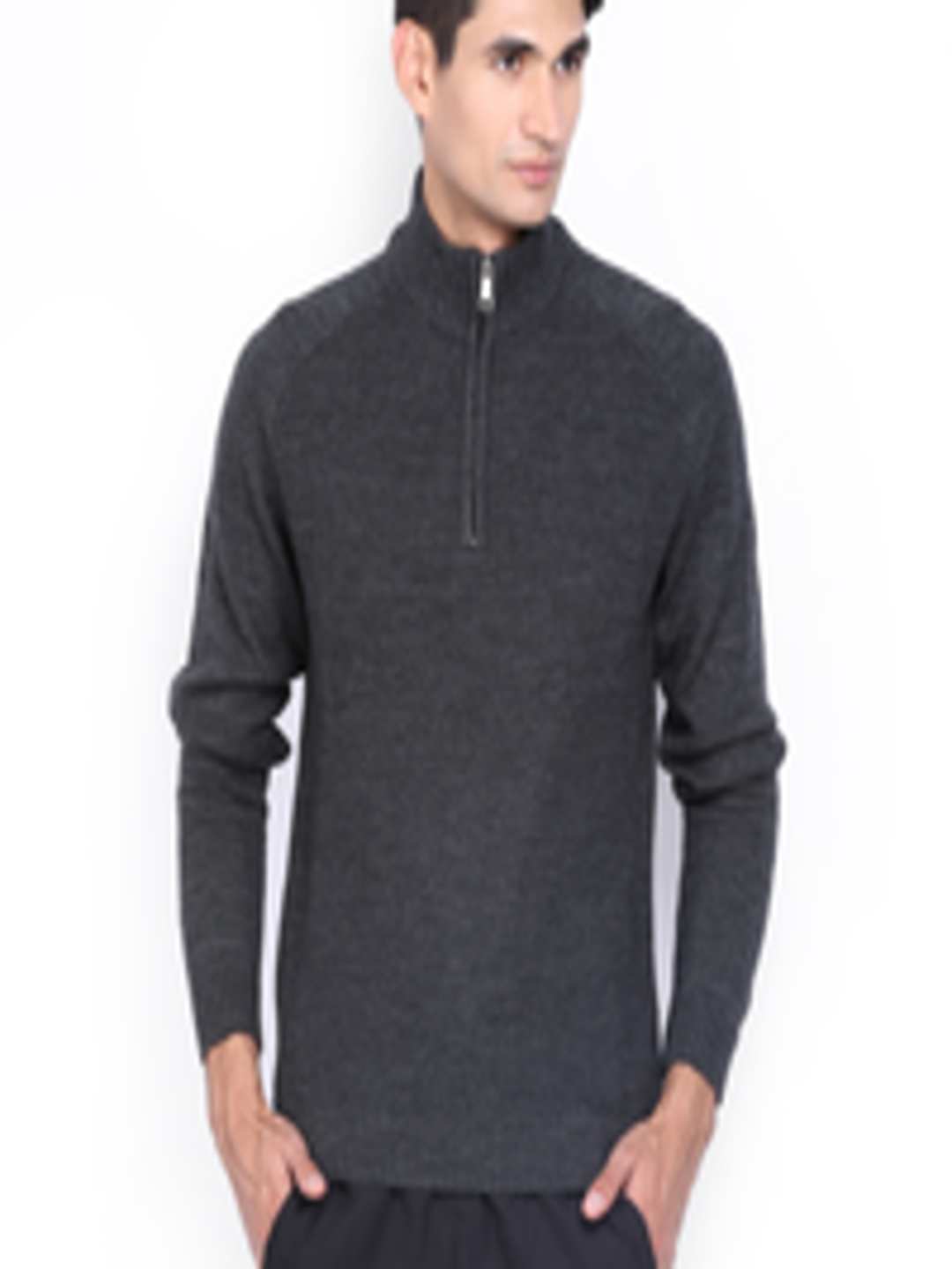Buy Puma Men Grey Wool Blend Sweater - Sweaters for Men 424535 | Myntra