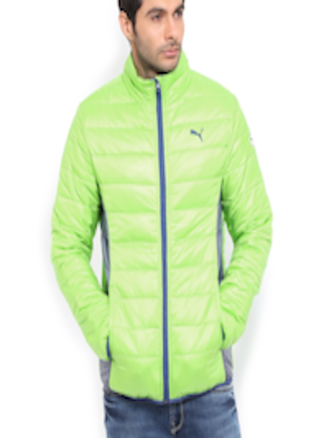 Buy Puma Men Neon Green Padded Jacket - Jackets for Men 222544 | Myntra