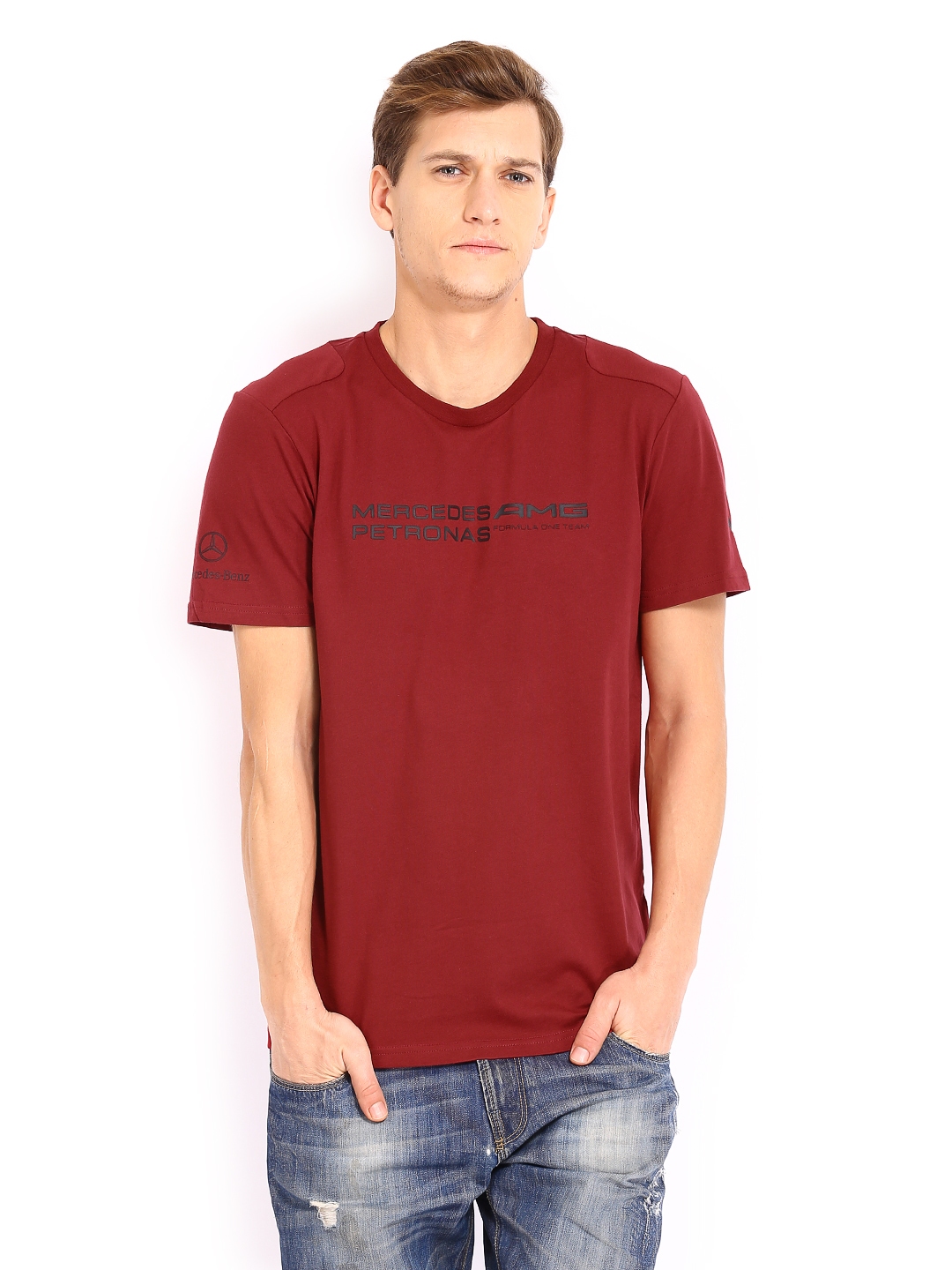 puma maroon t shirt