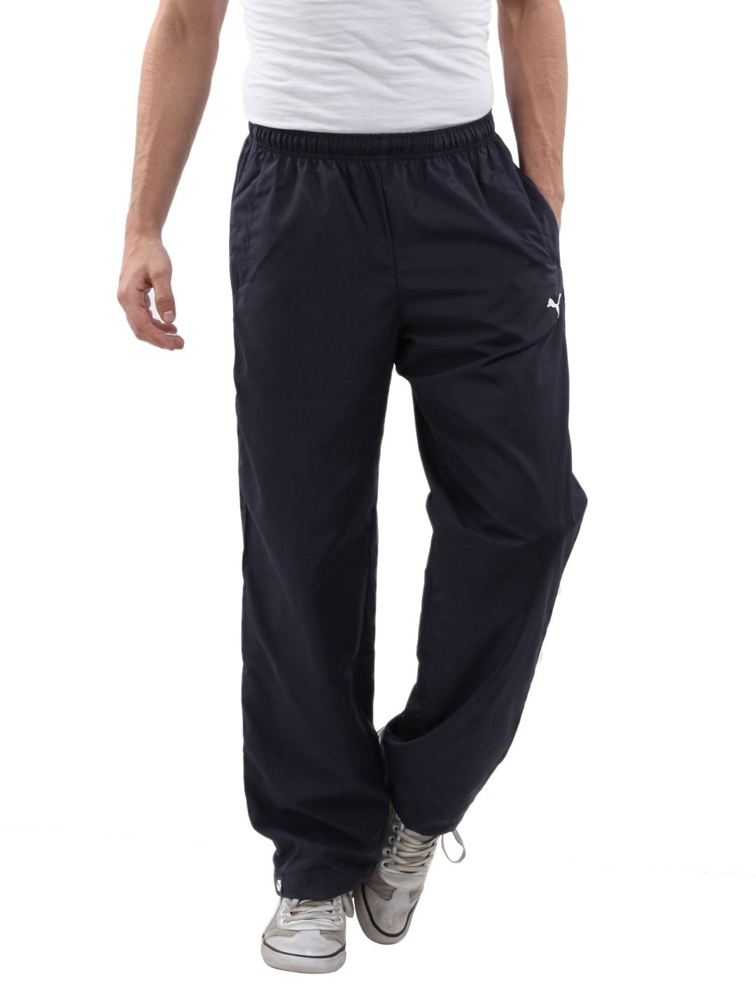 Buy Puma Men Navy Blue Big Logo Track Pants - Lounge Pants for Men ...