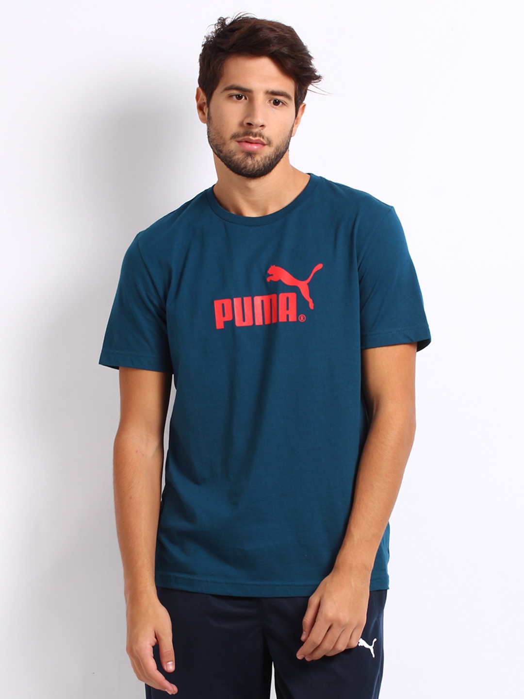 Buy Puma Men Teal Blue Printed T Shirt - Tshirts for Men 178731 | Myntra