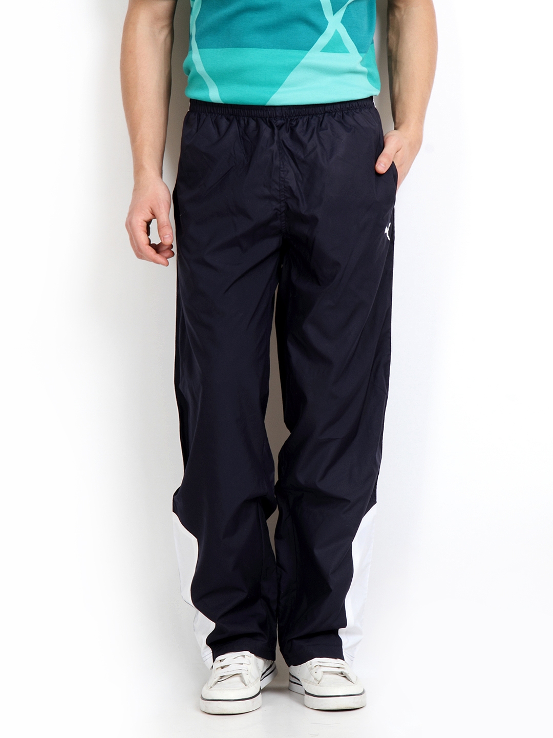 puma navy track pants
