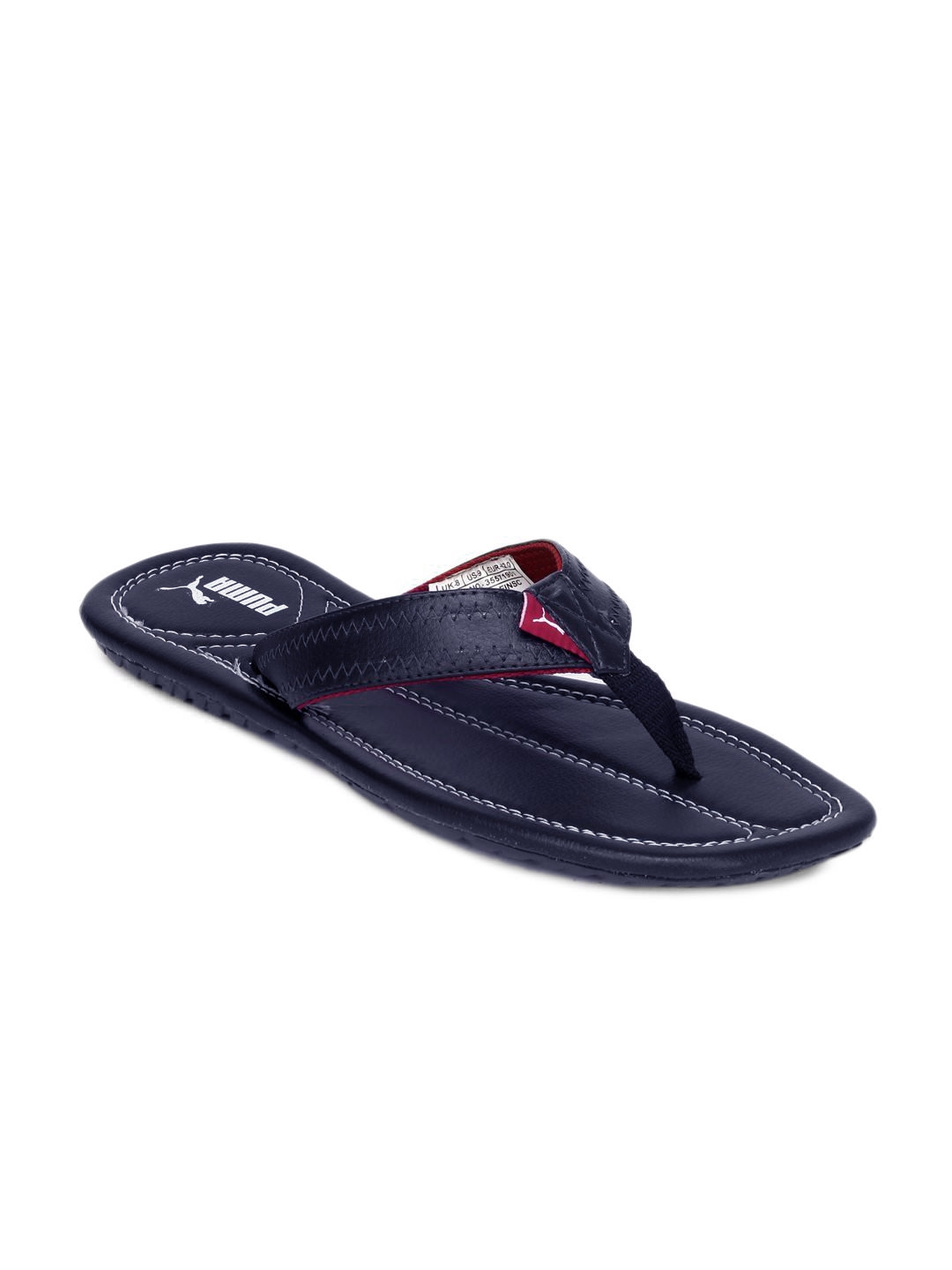 mens navy blue flip flops