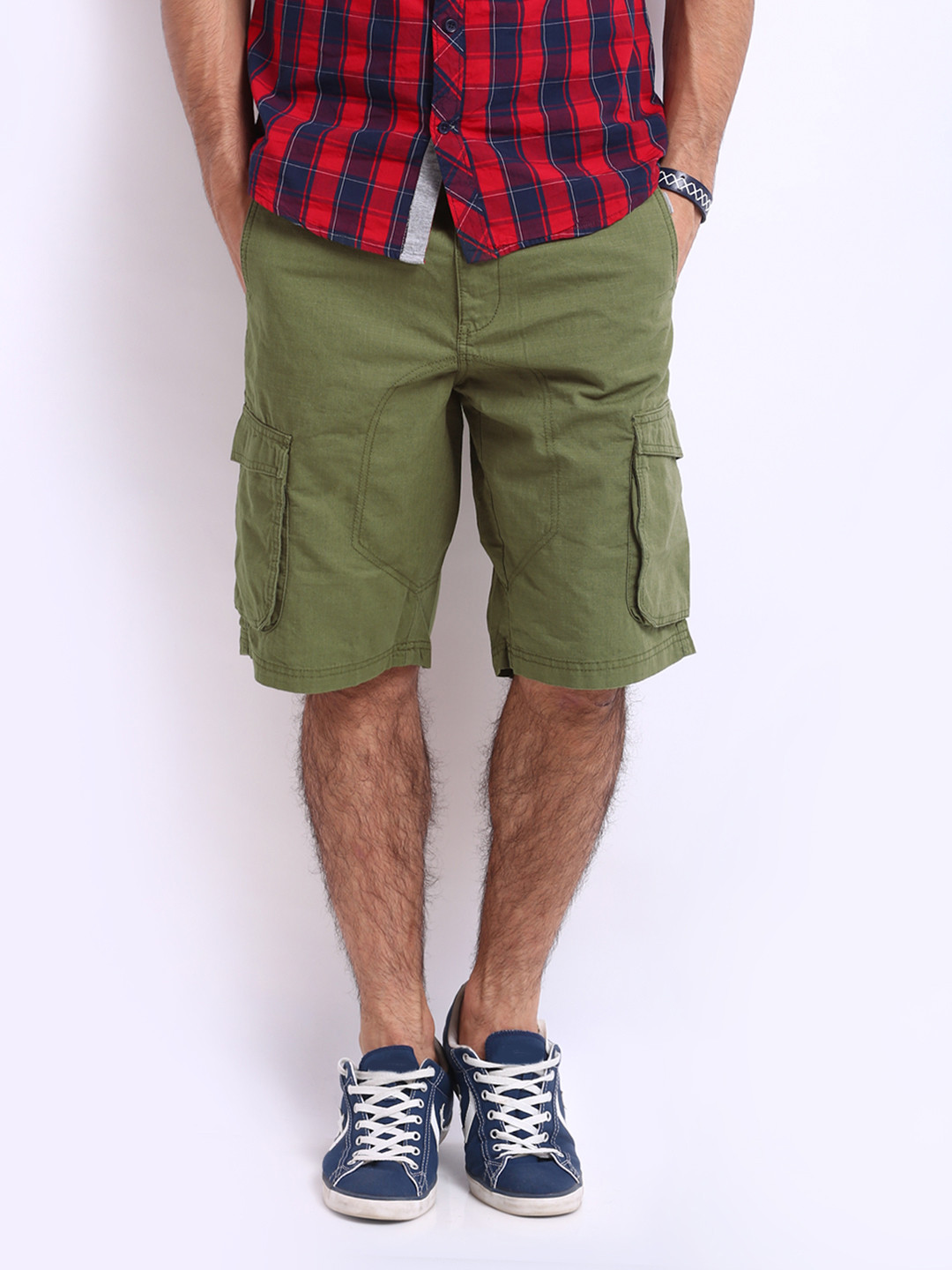 Buy Puma Men Olive Green Ripstop Cargo Shorts Shorts for Men 235454