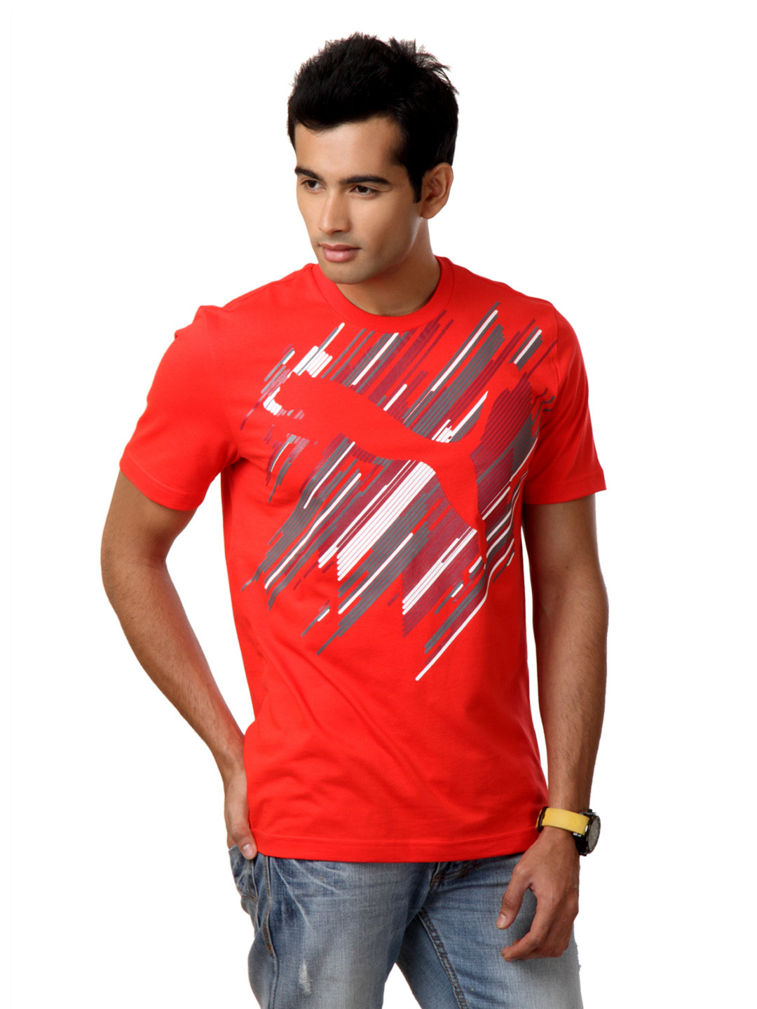 Buy Puma Men Red Pure Cotton T Shirt - Tshirts for Men 61351 | Myntra