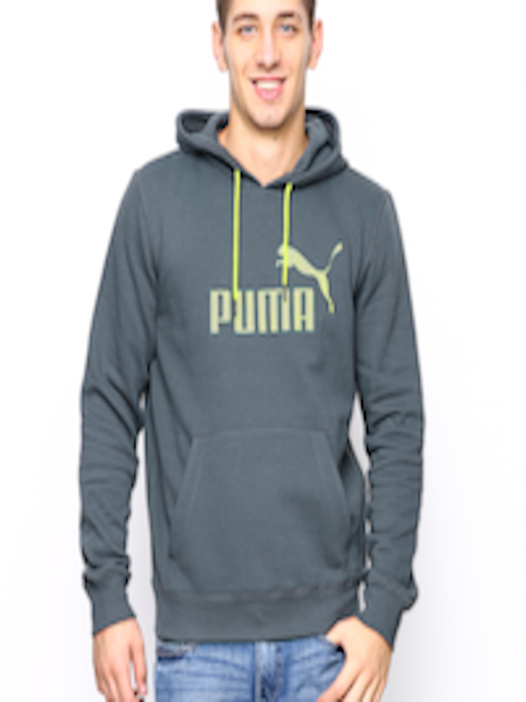 Buy Puma Men Grey SP Printed Hooded Regular Fit Sweatshirt ...