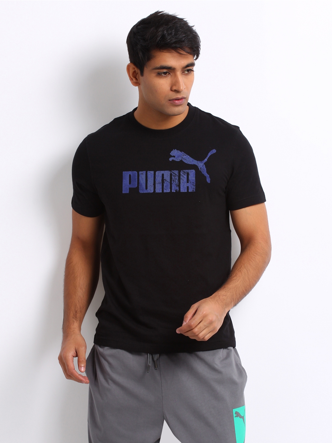 Buy Puma Men Black Pure Cotton T Shirt - Tshirts for Men 159257 | Myntra